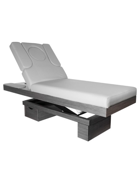 Azzurro 815B lettino cosmetico spa legno grigio luminoso riscaldato