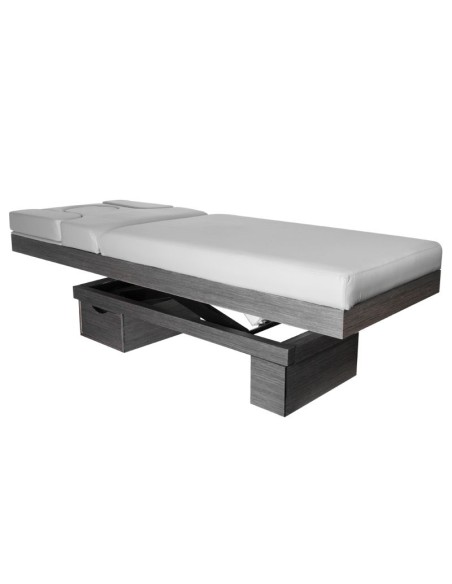 Azzurro 815B lettino cosmetico spa legno grigio luminoso riscaldato