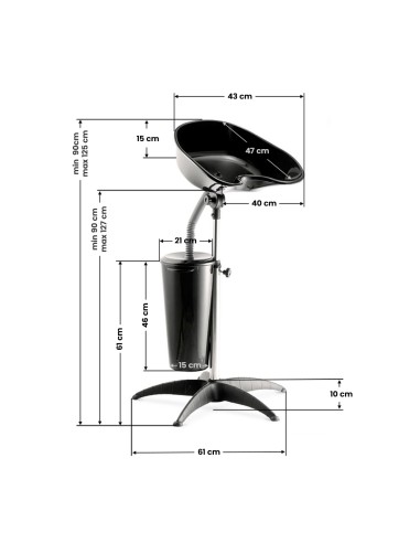 Stazione di lavaggio per barbieri portatile...