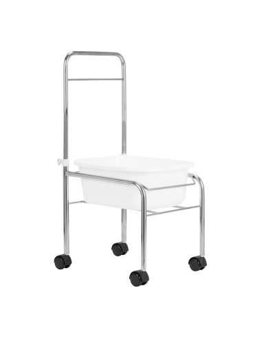 Piscina per pedicure su ruote cromo