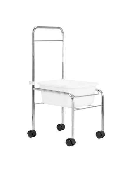 Piscina per pedicure su ruote cromo