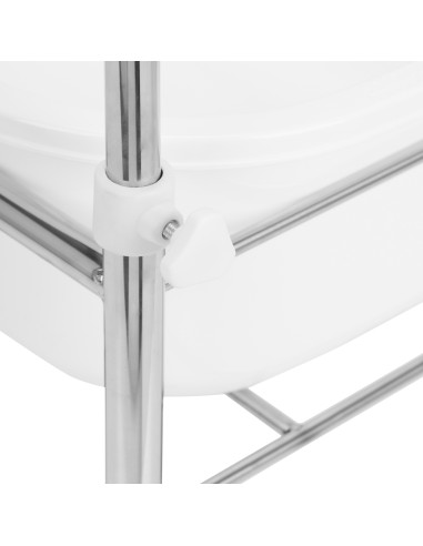 Piscina per pedicure su ruote cromo