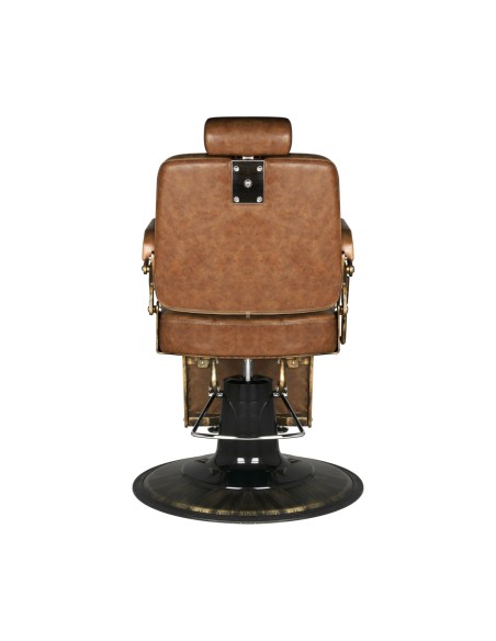 Sedia da barbiere Gabbiano Boss Old Leather marrone chiaro