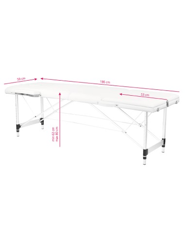 Lettino da massaggio pieghevole in alluminio...