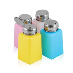 Bottiglia con pompa cromata da 180 ml colore di miscela