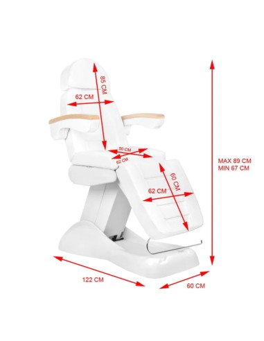 Sedia cosmetica elettrica Lux bianca 