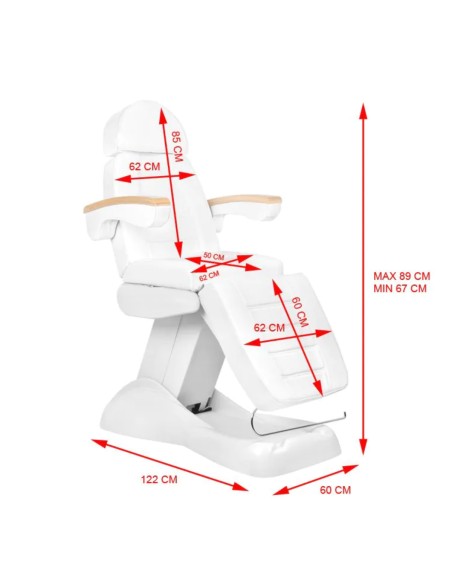 Sedia cosmetica elettrica Lux bianca 
