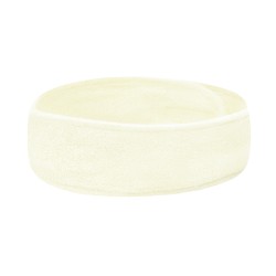 Fascia per capelli in spugna color crema