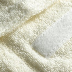 Fascia per capelli in spugna color crema 2