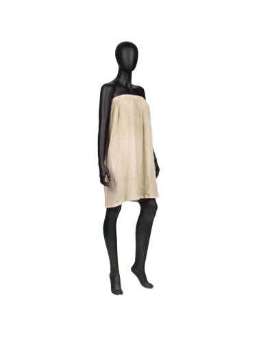 Mantello in spugna color crema n. 44