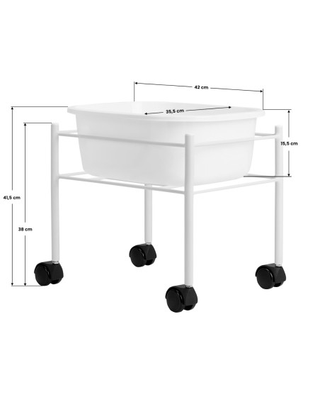 Piscina per pedicure bianca dritta