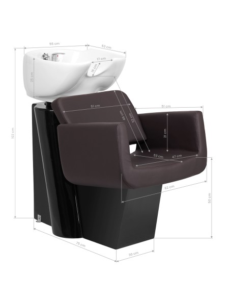 Gabbiano lavatesta per parrucchieri Helsinki marrone