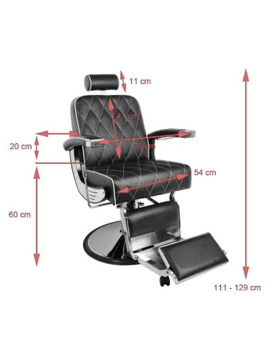 Sedia da barbiere Gabbiano nero imperiale