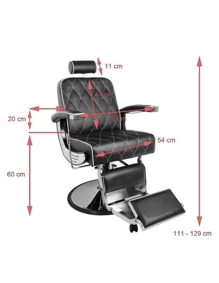 Sedia da barbiere Gabbiano nero imperiale
