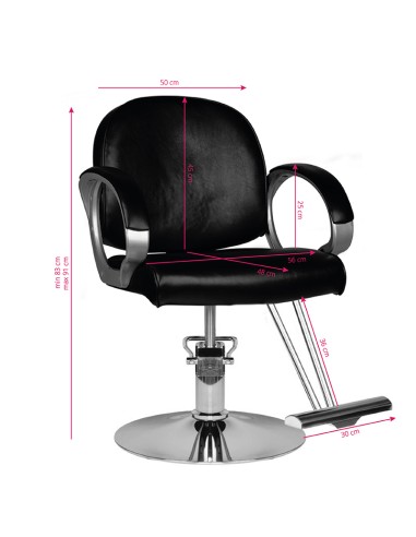Sedia per parrucchieri Hair System HS00 nero 