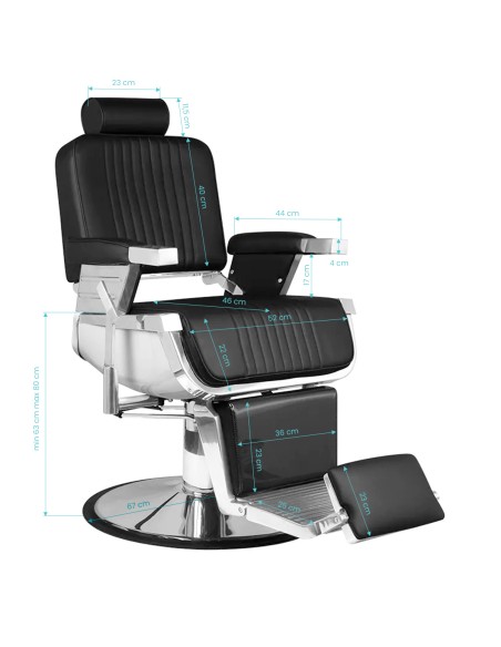 Sedia da barbiere Hair System Royal X nera