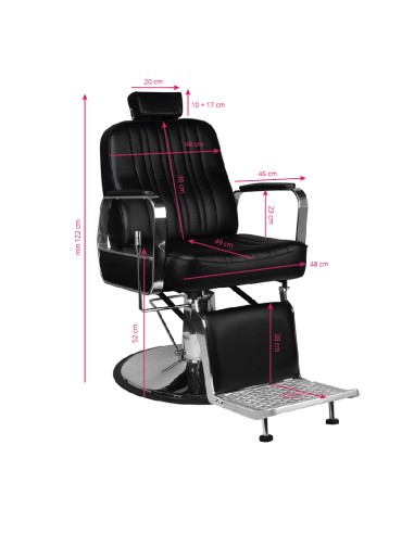 Gabbiano sedia da barbiere Patrizio nero