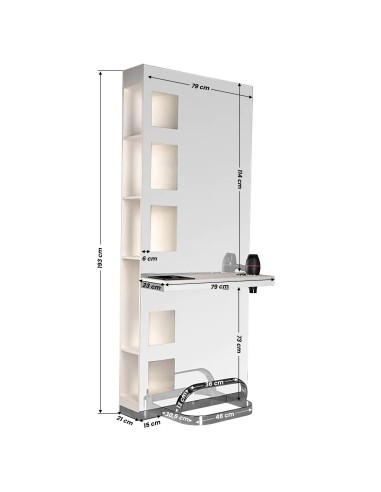 Consolle per parrucchieri Gabbiano B058 perla