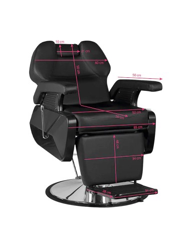 Sedia da barbiere Hair System New York nera