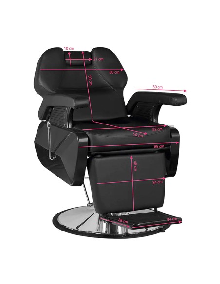 Sedia da barbiere Hair System New York nera