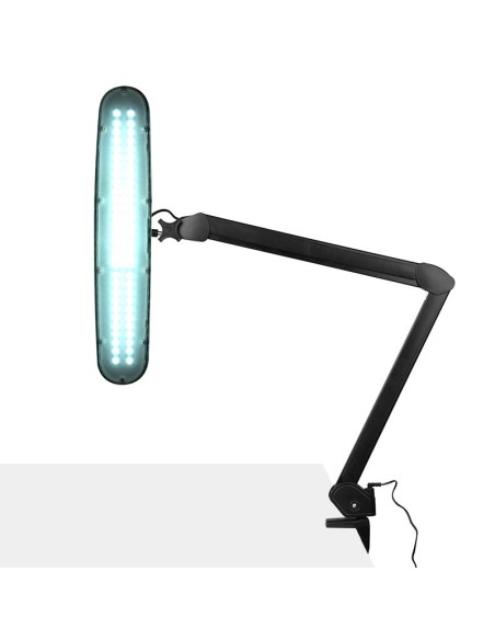 Elegante 801-tl lampada da officina a led con impugnatura a morsa regolabile in intensità luminosa e colore nero