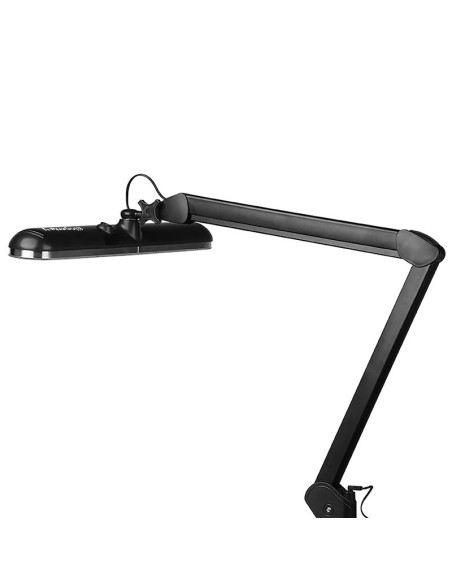 Elegante 801-tl lampada da officina a led con impugnatura a morsa regolabile in intensità luminosa e colore nero
