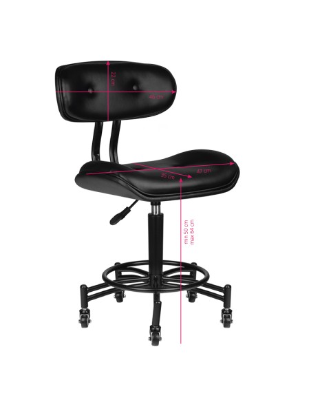 Sgabello Gabbiano Florence nero