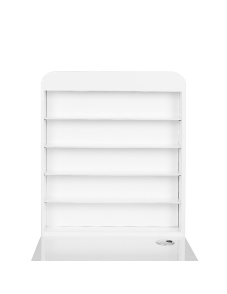 Scrivania cosmetica 310 con assorbitore di cassette bianco a sinistra