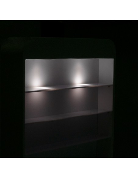 Scrivania cosmetica 310 con assorbitore di cassette bianco a sinistra