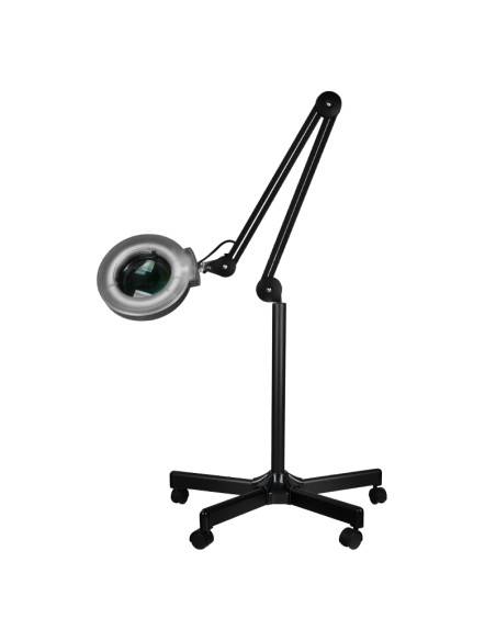 Lampada d'ingrandimento a led S5 + supporto a led con intensità luminosa regolabile nero