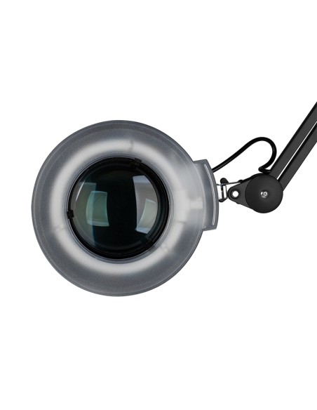 Lampada d'ingrandimento a led S5 + supporto a led con intensità luminosa regolabile nero