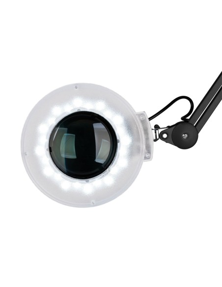 Lampada d'ingrandimento a led S5 + supporto a led con intensità luminosa regolabile nero
