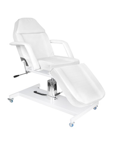Poltrona cosmetica hyd. Basic 210 bianco su ruote