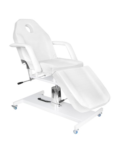 Poltrona cosmetica hyd. Basic 210 bianco su ruote