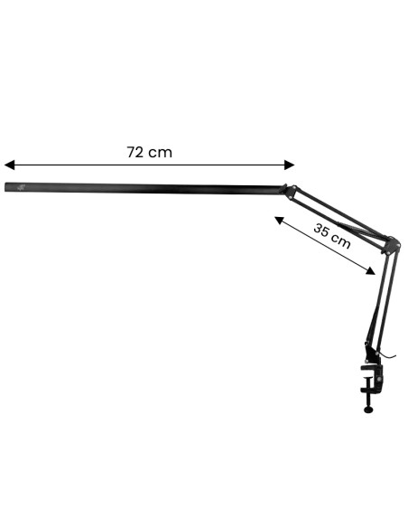 All4light lashes line 2 lampada per trattamenti a led nera con supporto