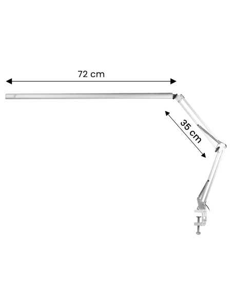 Lampada di trattamento a led all4light linea ciglia 2 argento con supporto