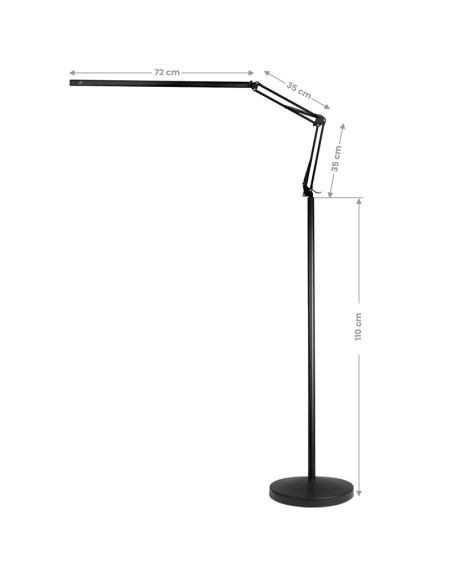 All4light lashes line 2 lampada per trattamenti a led nera con treppiede