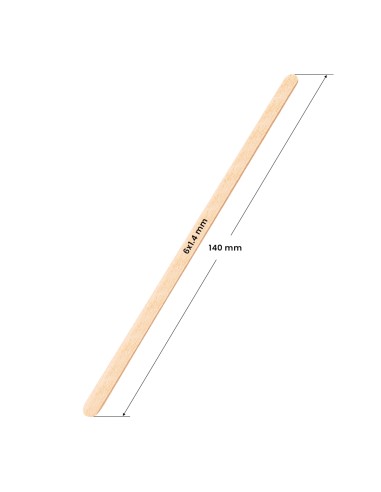 Spatola piccola in legno 140 x 6 x 1,4 mm - 100...