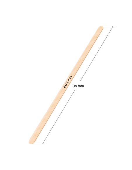 Spatola piccola in legno 140 x 6 x 1,4 mm - 100 pezzi