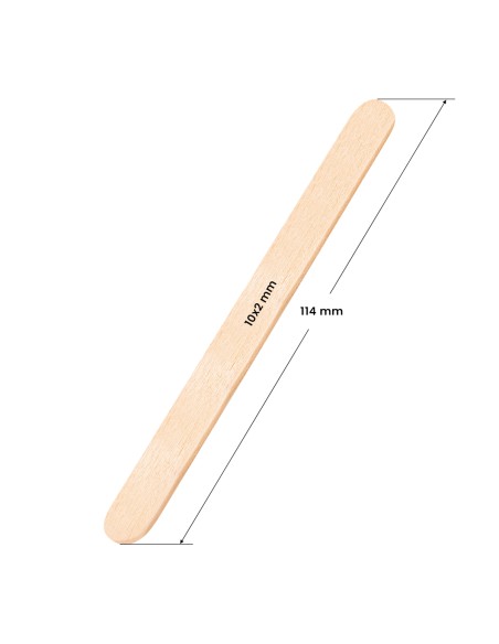 Spatola media in legno 114 x 10 x 2 mm - 100 pezzi