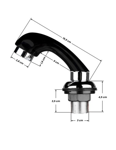 Microtelefono per salone da parrucchiere nero S03