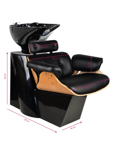 Lavabo da parrucchiere Gabbiano Firenze nero