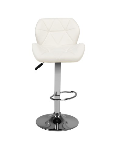 M01 sgabello trapuntato regolabile bianco