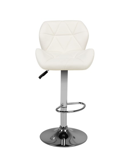 M01 sgabello trapuntato regolabile bianco
