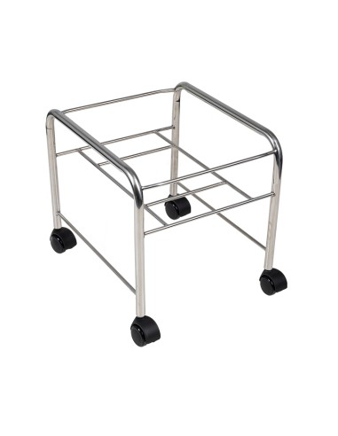 Piscina per pedicure dritta con rotelle cromo