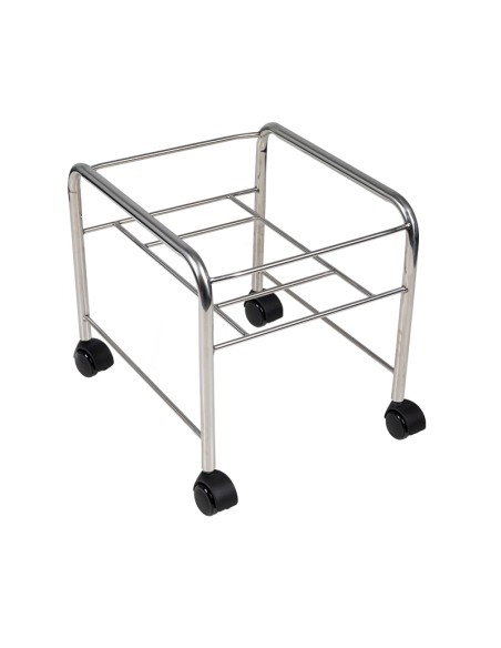 Piscina per pedicure dritta con rotelle cromo