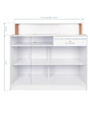 Banco reception Gabbiano Bianco perla