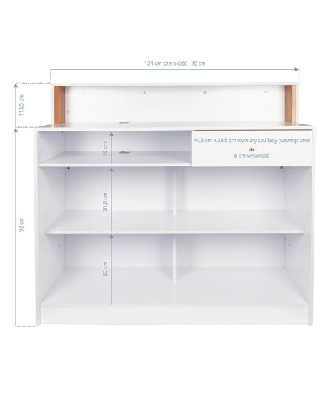 Banco reception Gabbiano Bianco perla