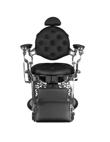 Gabbiano sedia da barbiere Giulio Silver nero