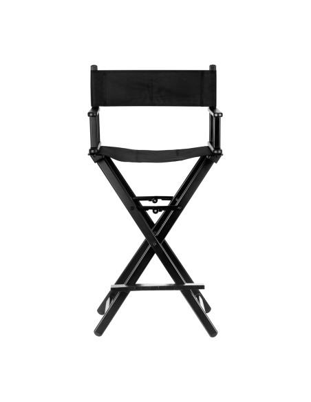 Sedia da trucco pieghevole in alluminio nero